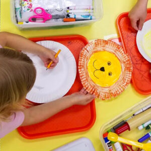 A pre-k student's art project of a lion