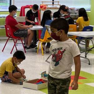 Boys playing after school