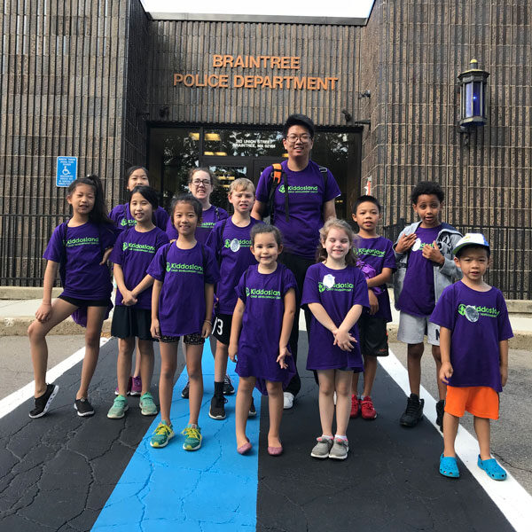 Summer program field trip to the Braintree Police Station